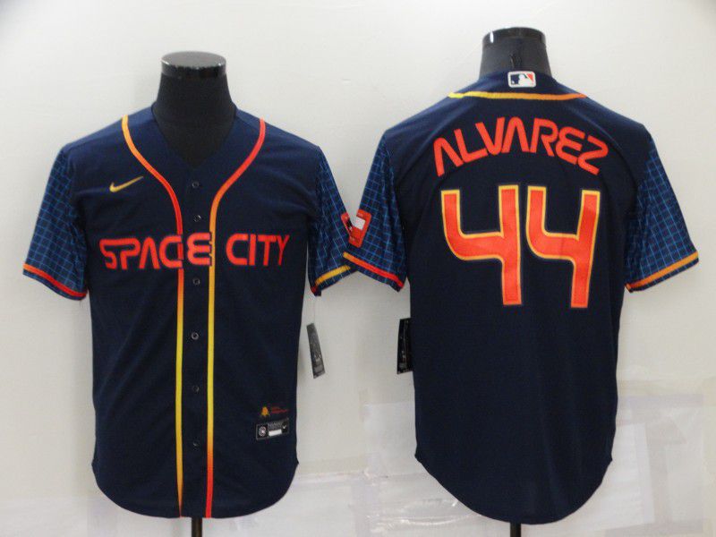 Men Houston Astros #44 Alvarez Blue City Edition Game Nike 2022 MLB Jerseys